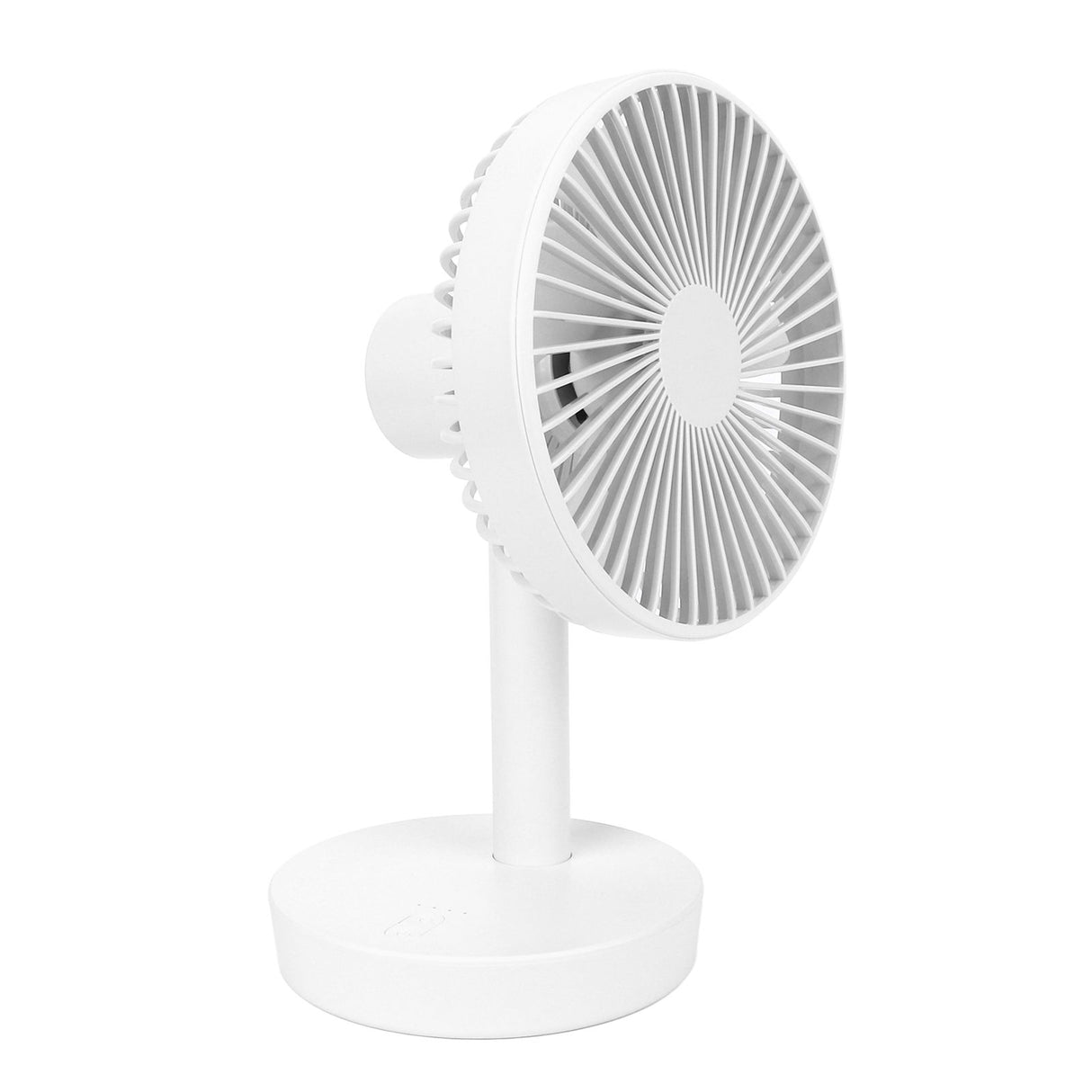 3 Speed USB Desktop Oscillating Fan 5 Blade Gentle Wind Small Personal Desk Fan with Automatic Moving Head White