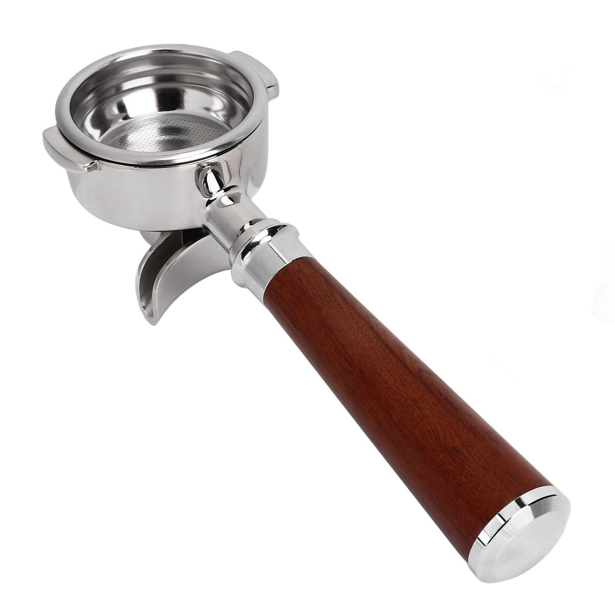 58mm Coffee Portafilter Coffee Machine Filter Coffee Machine Replacement Parts with Wooden Handle for Commercial Use