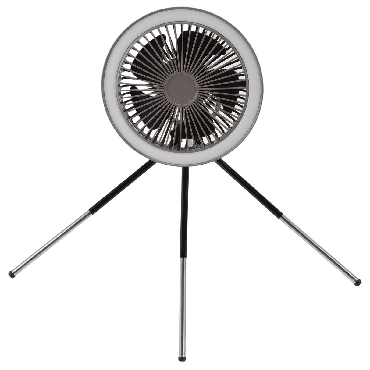 Camping Light Fan 3 Level Wind Adjustment USB Charging 3.7V 2A Hanging Camping Lights Tent Fan with Bracket for Outdoor Gray