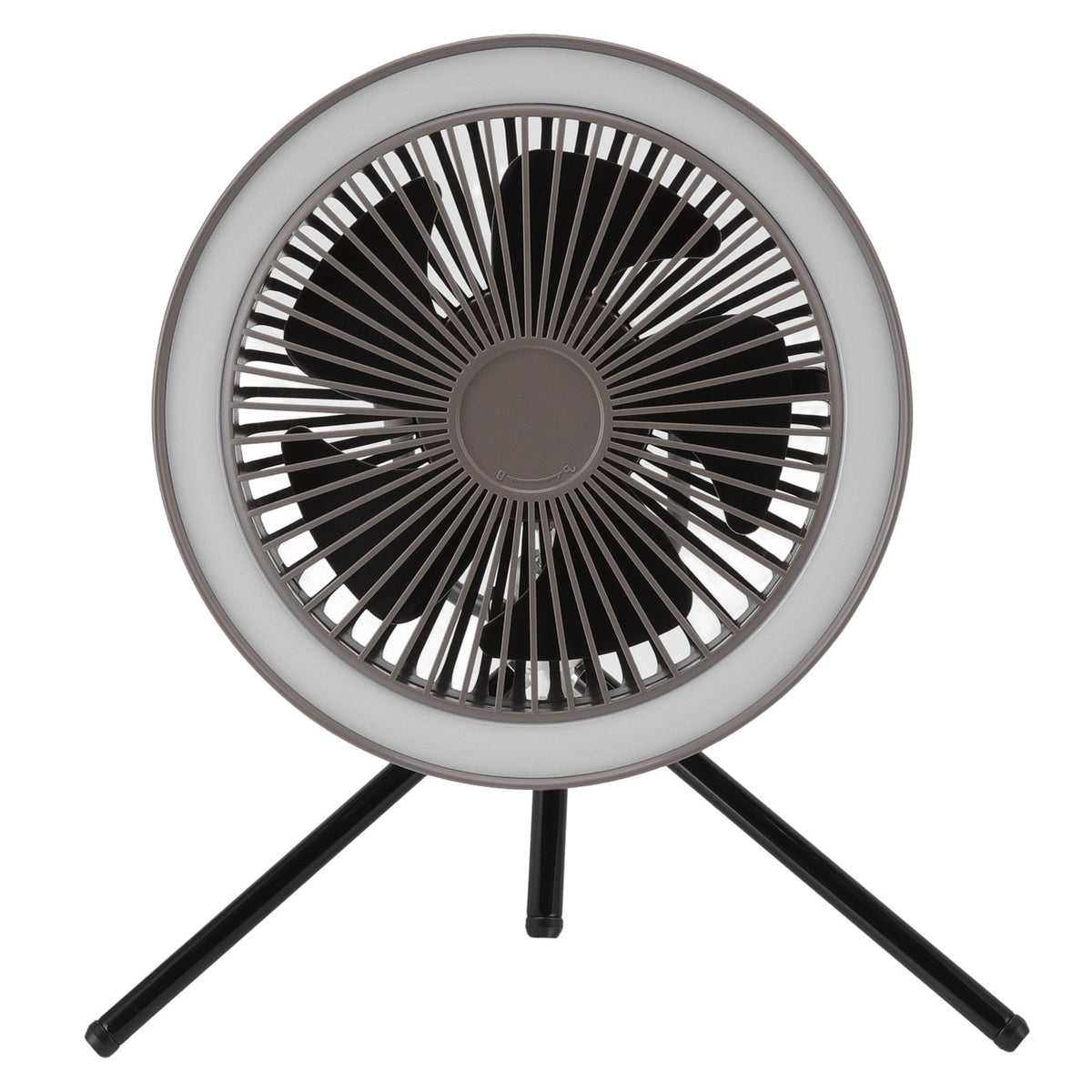 Camping Light Fan 3 Level Wind Adjustment USB Charging 3.7V 2A Hanging Camping Lights Tent Fan with Bracket for Outdoor Gray