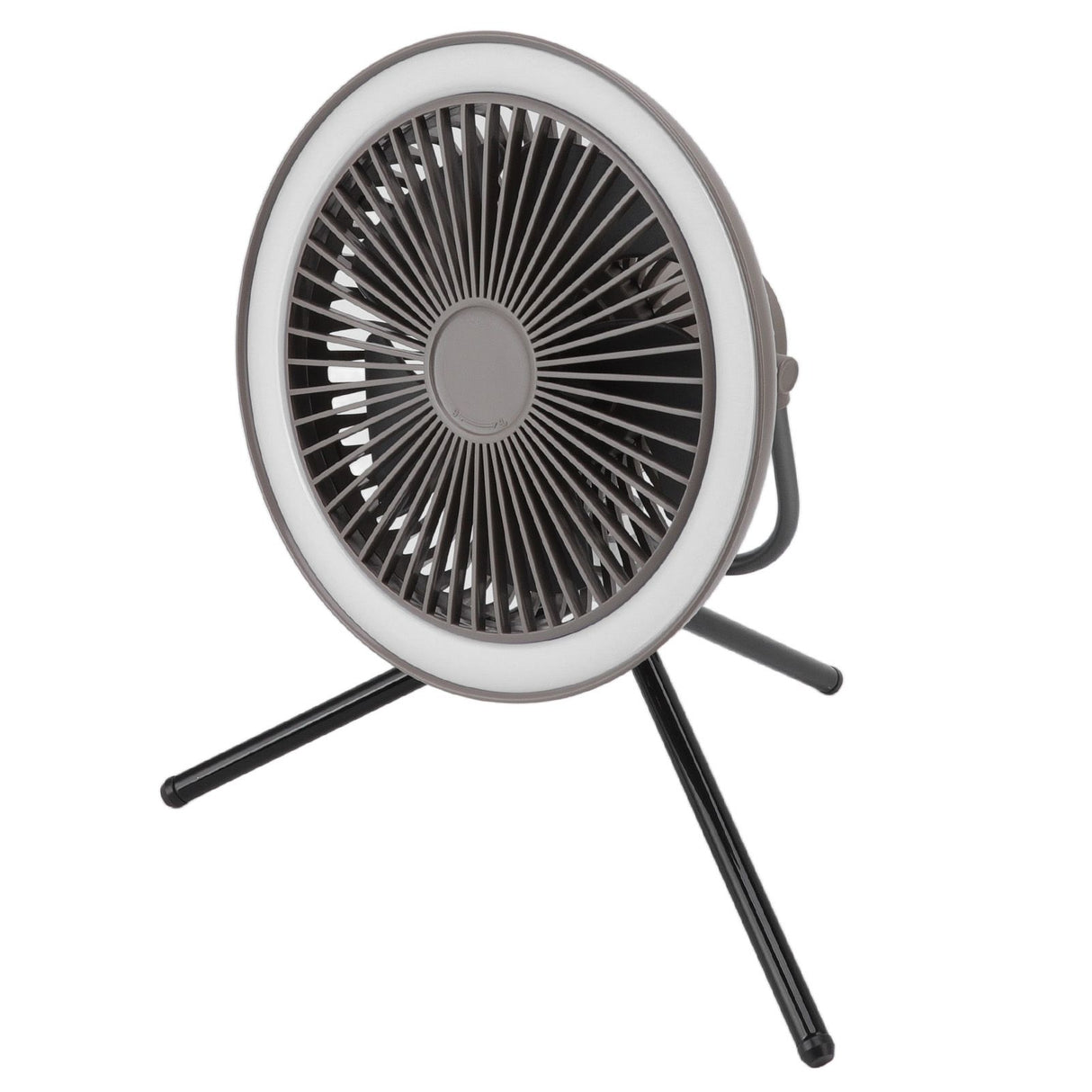 Camping Light Fan 3 Level Wind Adjustment USB Charging 3.7V 2A Hanging Camping Lights Tent Fan with Bracket for Outdoor Gray