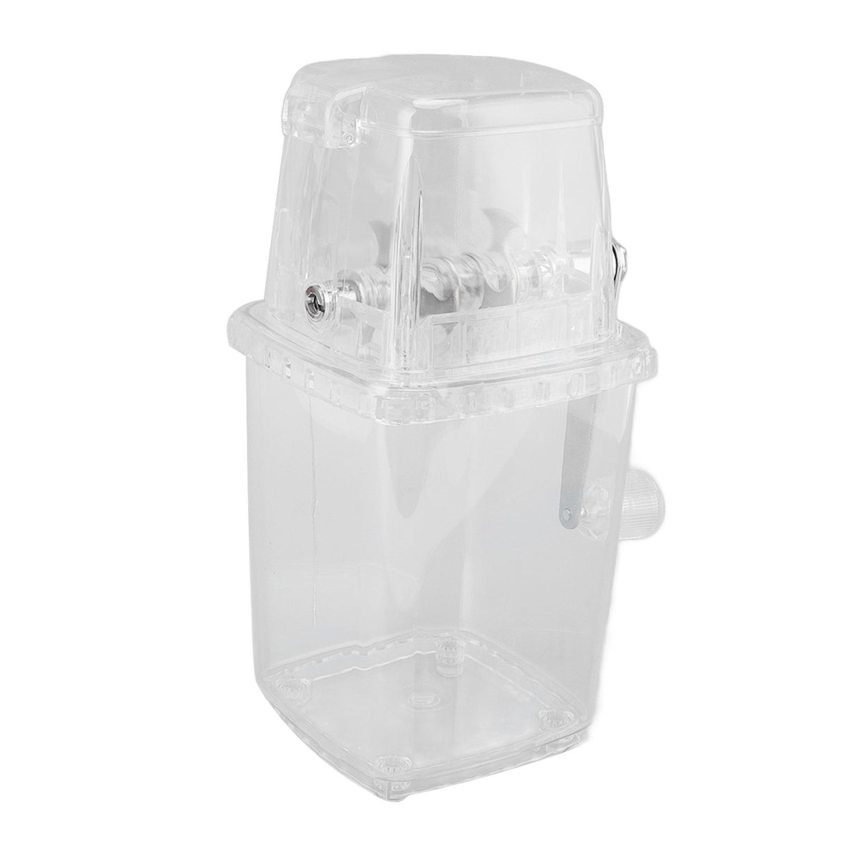 Hand Cranked Ice Crusher Clear Rustproof Multifunctional Manual Ice Crusher for Home Kitchen Transparent