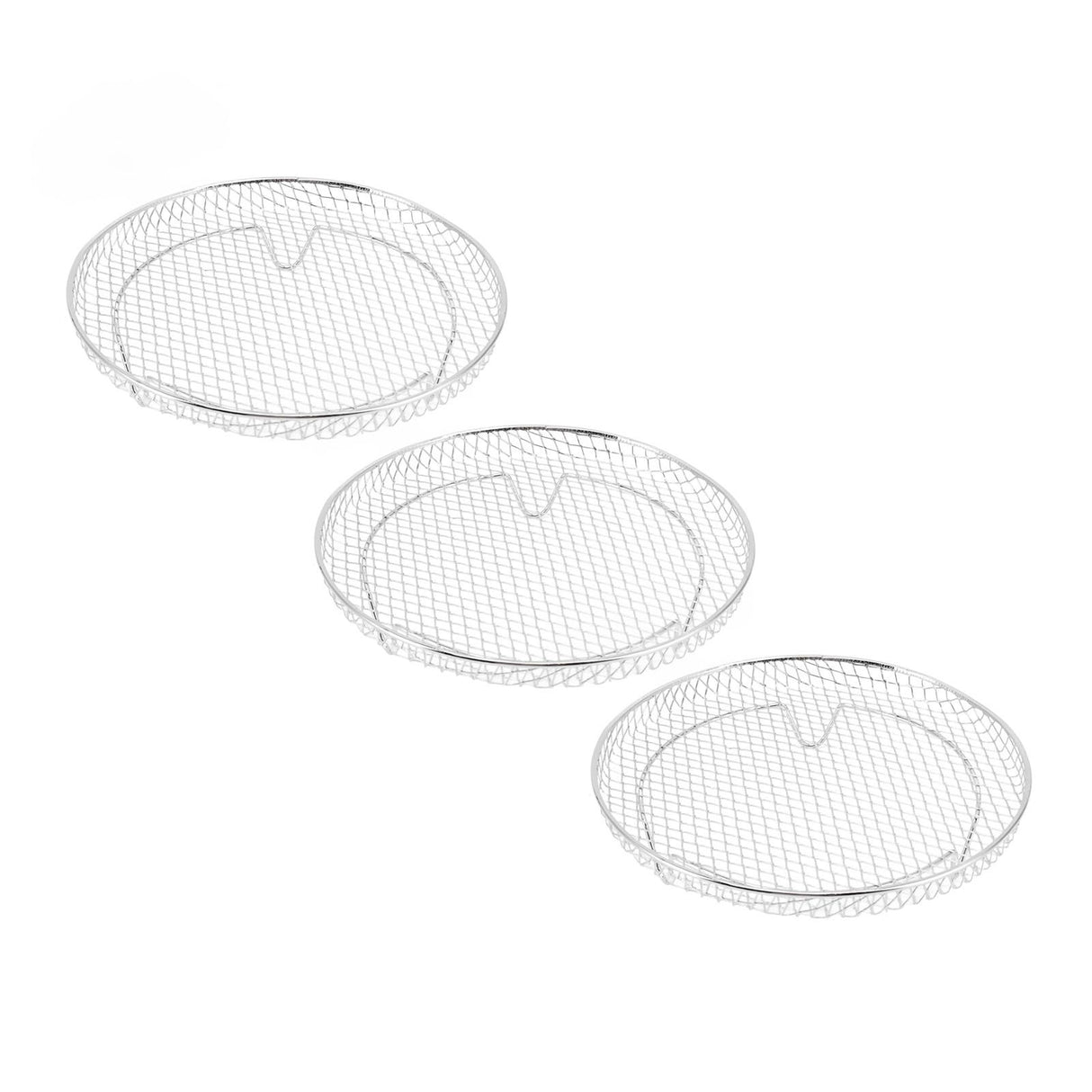 3Pcs Air Fryer Dehydrator Racks Stackable Food Grade Stainless Steel Fruit Meat Dehydration Air Fryer Rack for Air Fryer