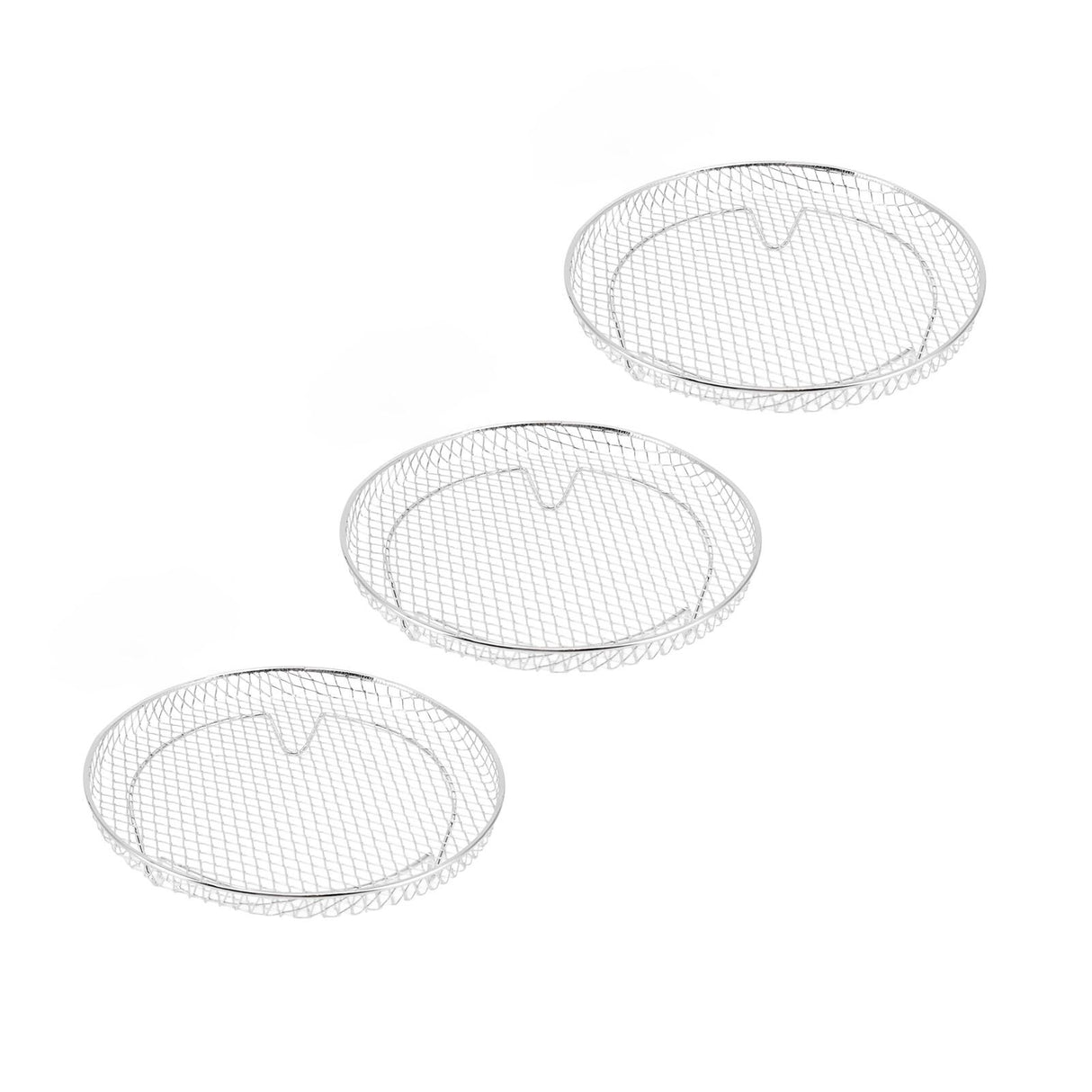 3Pcs Air Fryer Dehydrator Racks Stackable Food Grade Stainless Steel Fruit Meat Dehydration Air Fryer Rack for Air Fryer