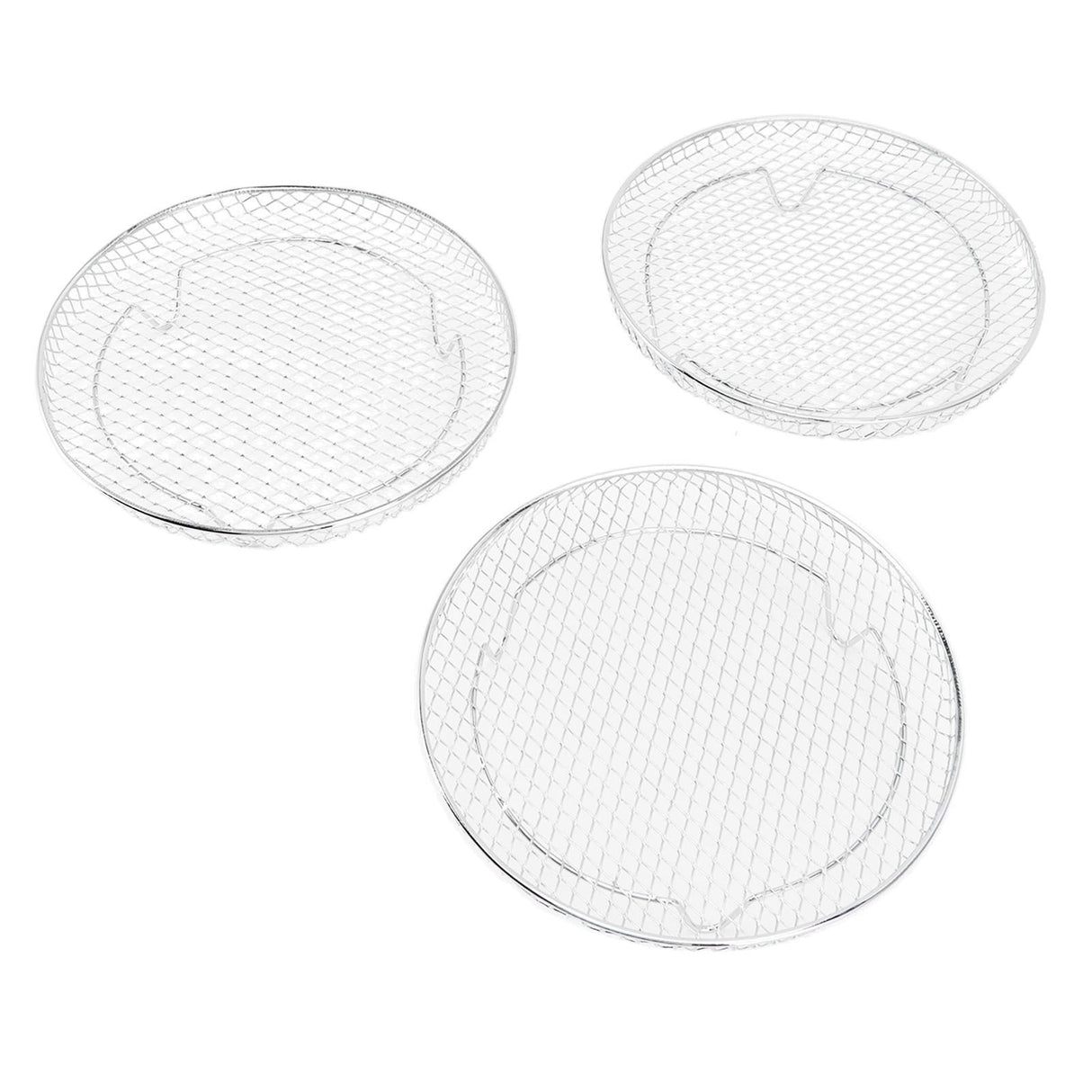 3Pcs Air Fryer Dehydrator Racks Stackable Food Grade Stainless Steel Fruit Meat Dehydration Air Fryer Rack for Air Fryer