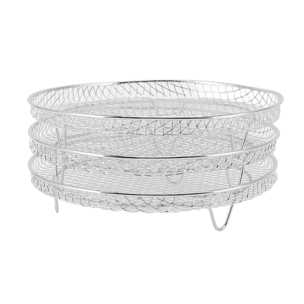 3Pcs Air Fryer Dehydrator Racks Stackable Food Grade Stainless Steel Fruit Meat Dehydration Air Fryer Rack for Air Fryer
