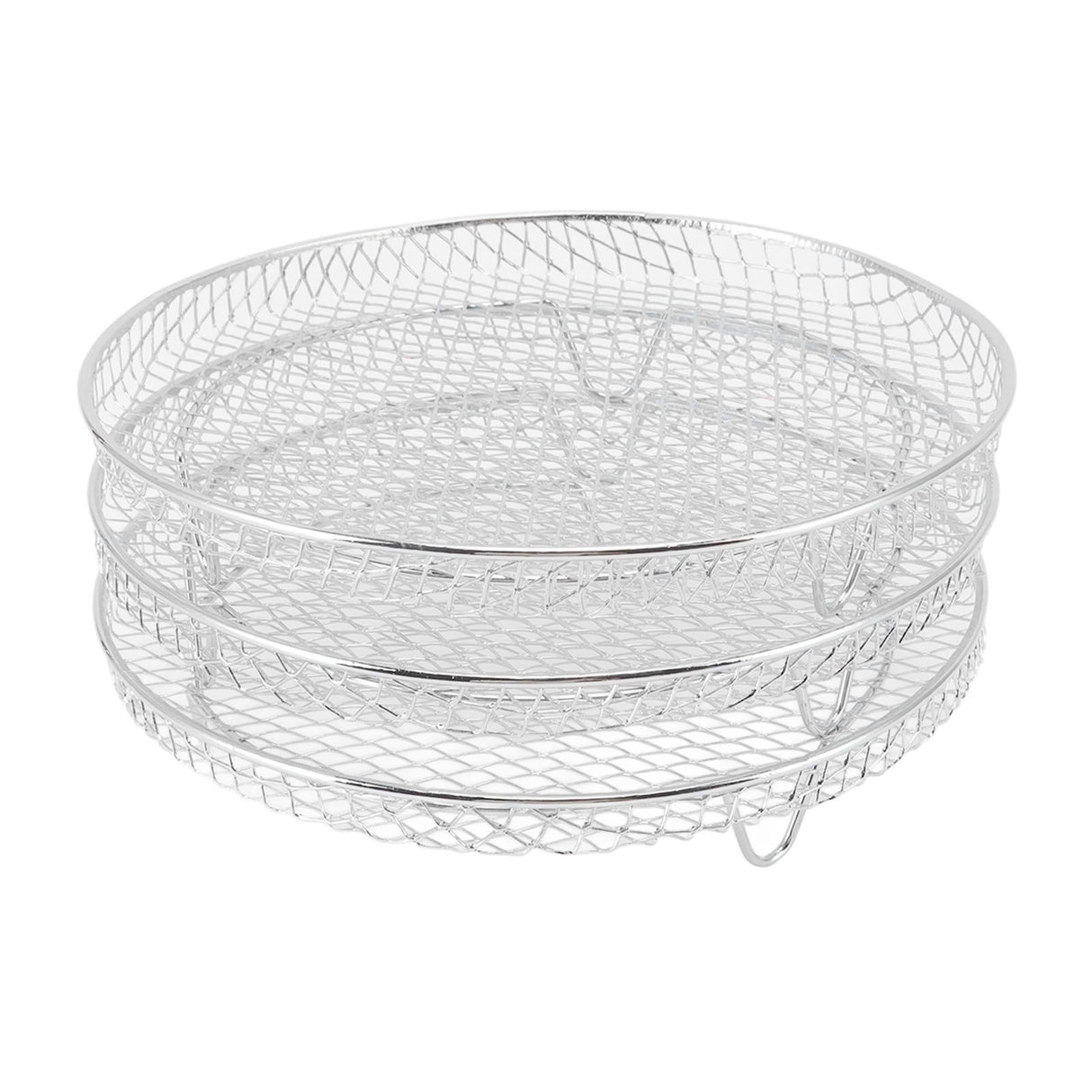 3Pcs Air Fryer Dehydrator Racks Stackable Food Grade Stainless Steel Fruit Meat Dehydration Air Fryer Rack for Air Fryer