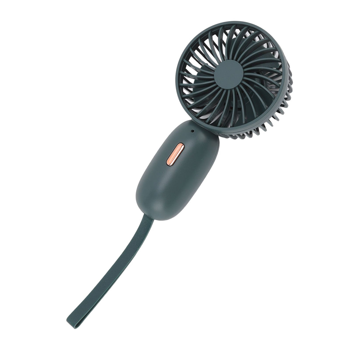 Handheld Fan USB Charging 3 Speeds Portable Size 500mAh Battery Strong Power Mini Portable Fan for Home Office Travel Green