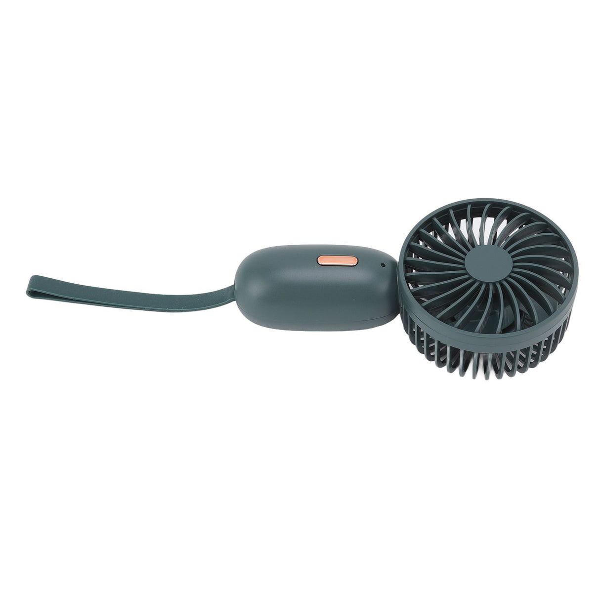 Handheld Fan USB Charging 3 Speeds Portable Size 500mAh Battery Strong Power Mini Portable Fan for Home Office Travel Green