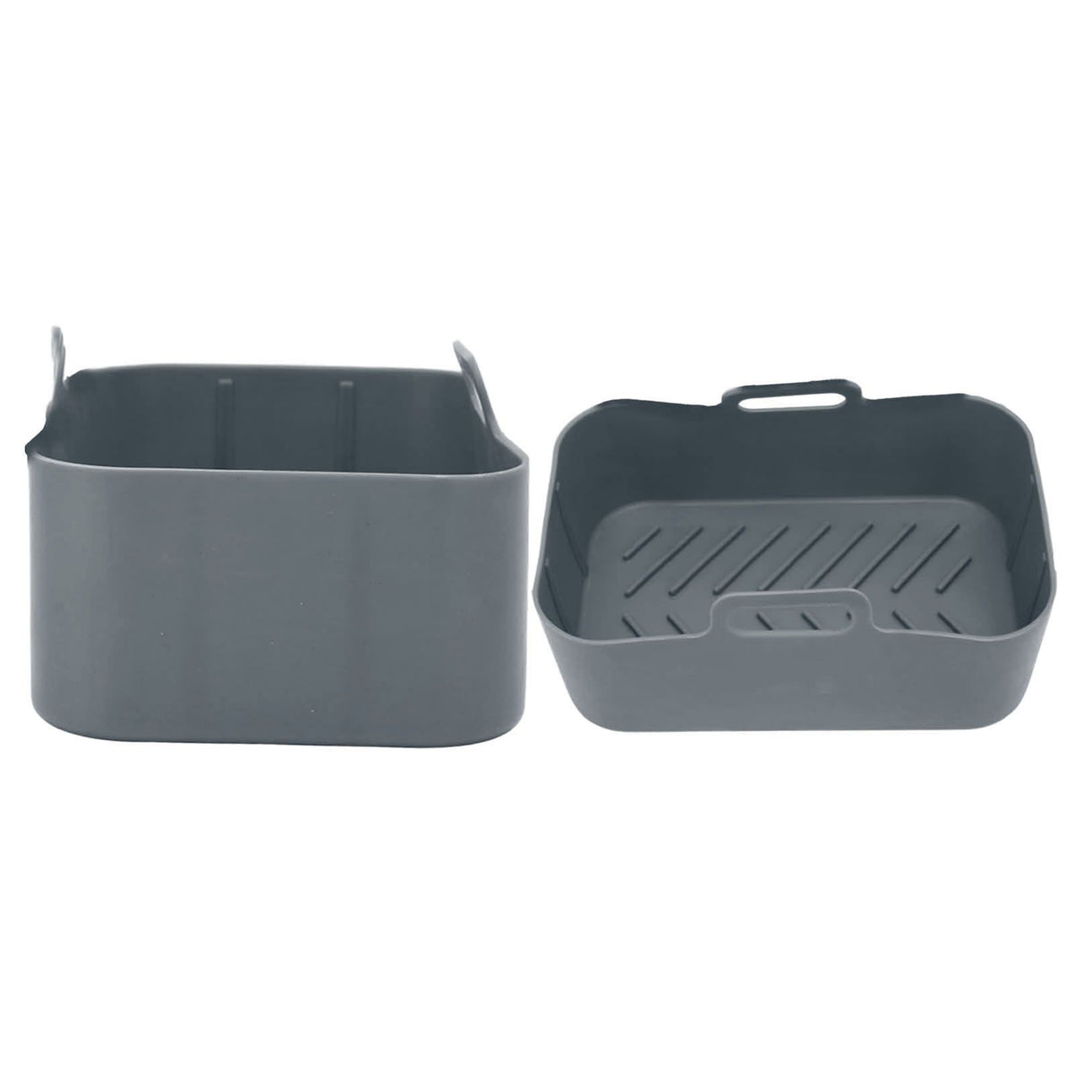 Fryer Silicone Pot Non Stick Reusable Liner Basket Replacement for Ninja DZ201 Foodi 8QT Gray