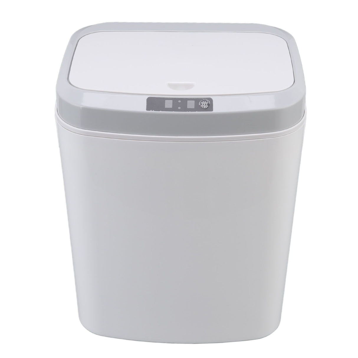 Smart Trash Can 16L Infrared Induction Button Control Manual Mute Household Automatic Trash Can with Night Light White
