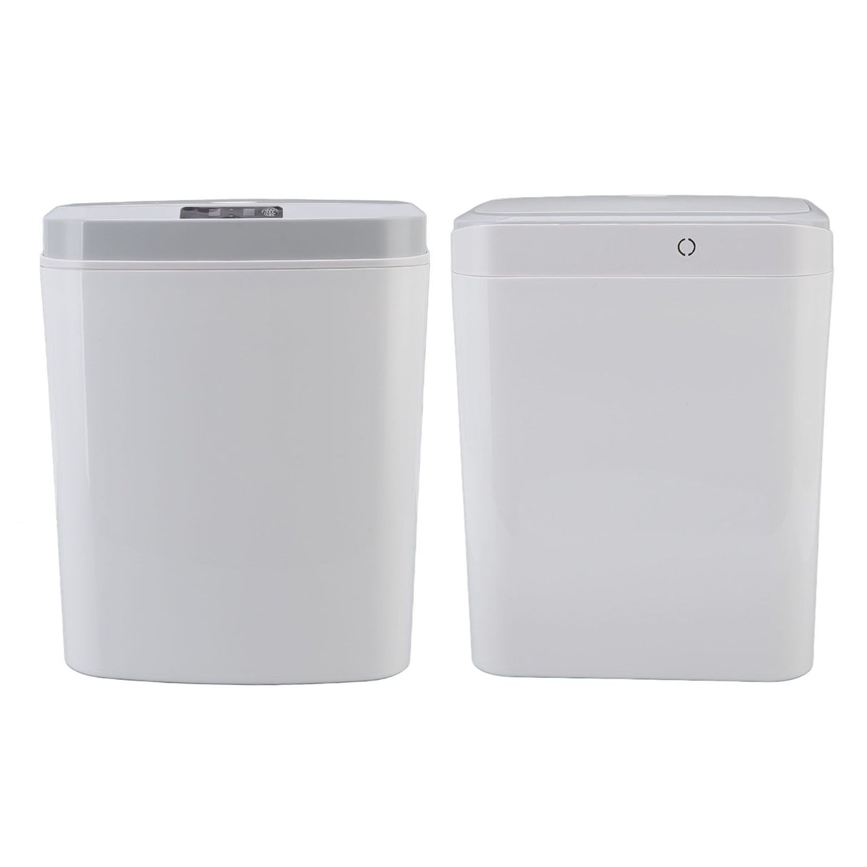 Smart Trash Can 16L Infrared Induction Button Control Manual Mute Household Automatic Trash Can with Night Light White