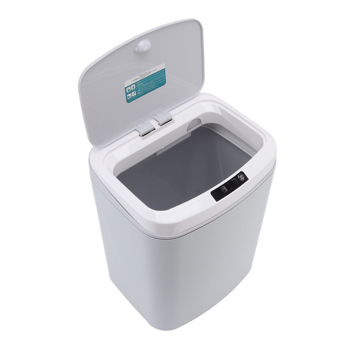 Smart Trash Can 16L Infrared Induction Button Control Manual Mute Household Automatic Trash Can with Night Light Gray