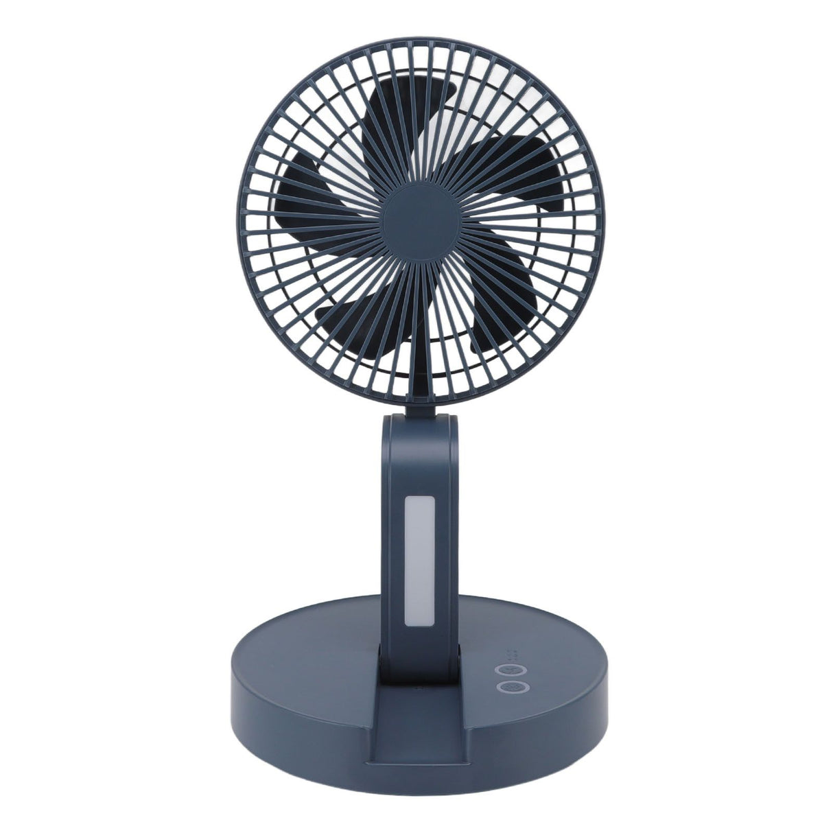 Desktop Folding Fan 3 Speeds USB Rechargeable Punch Free Electric Desktop Oscillating Fan for Home Office Blue
