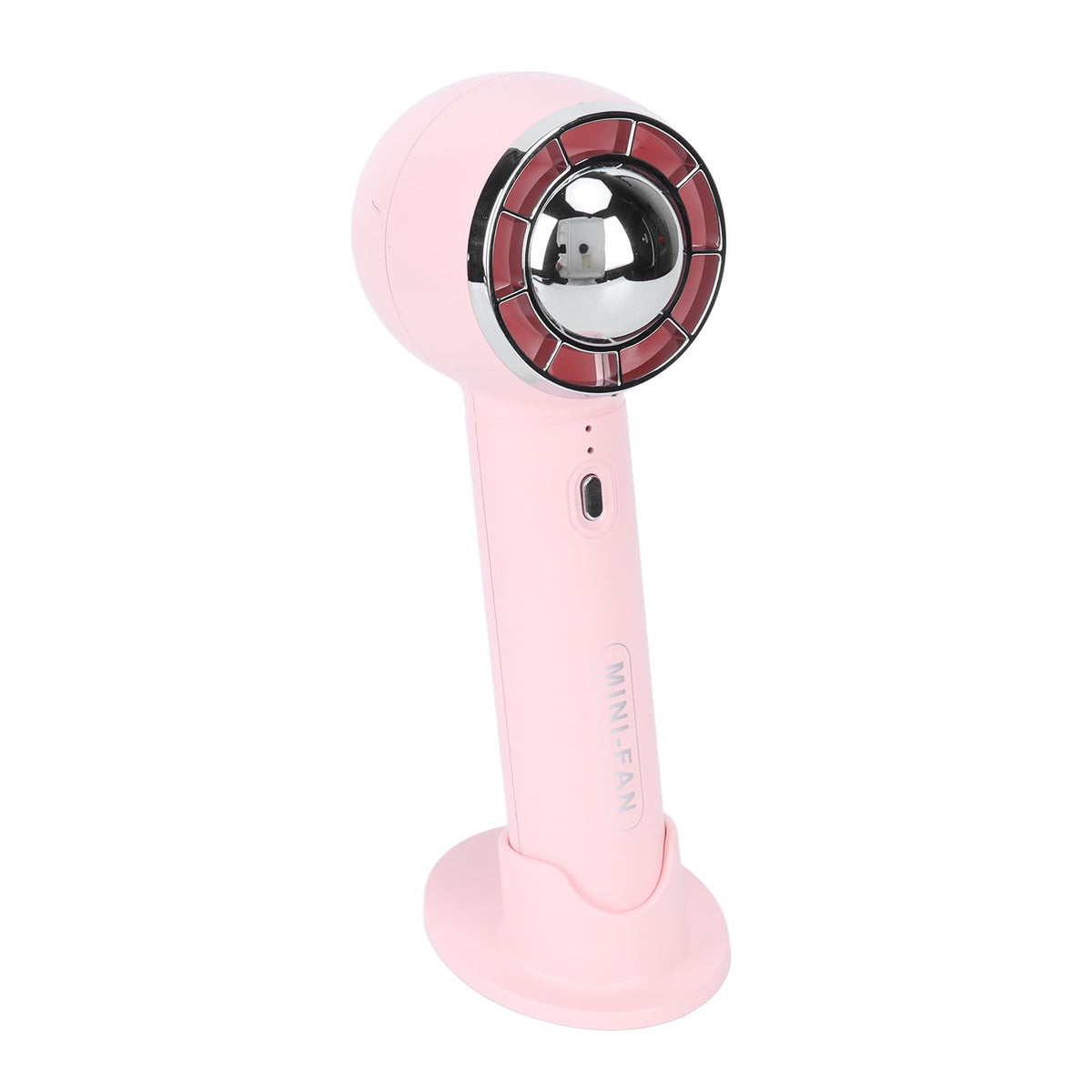 Handheld Fan 3 Speeds USB Charging Strong Wind Lightweight 1200mAh Battery Portable Fan Handheld for Office Travel Pink