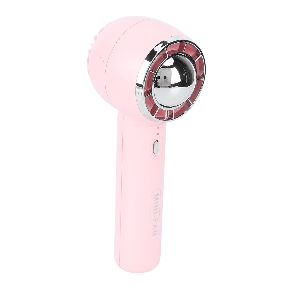 Handheld Fan 3 Speeds USB Charging Strong Wind Lightweight 1200mAh Battery Portable Fan Handheld for Office Travel Pink