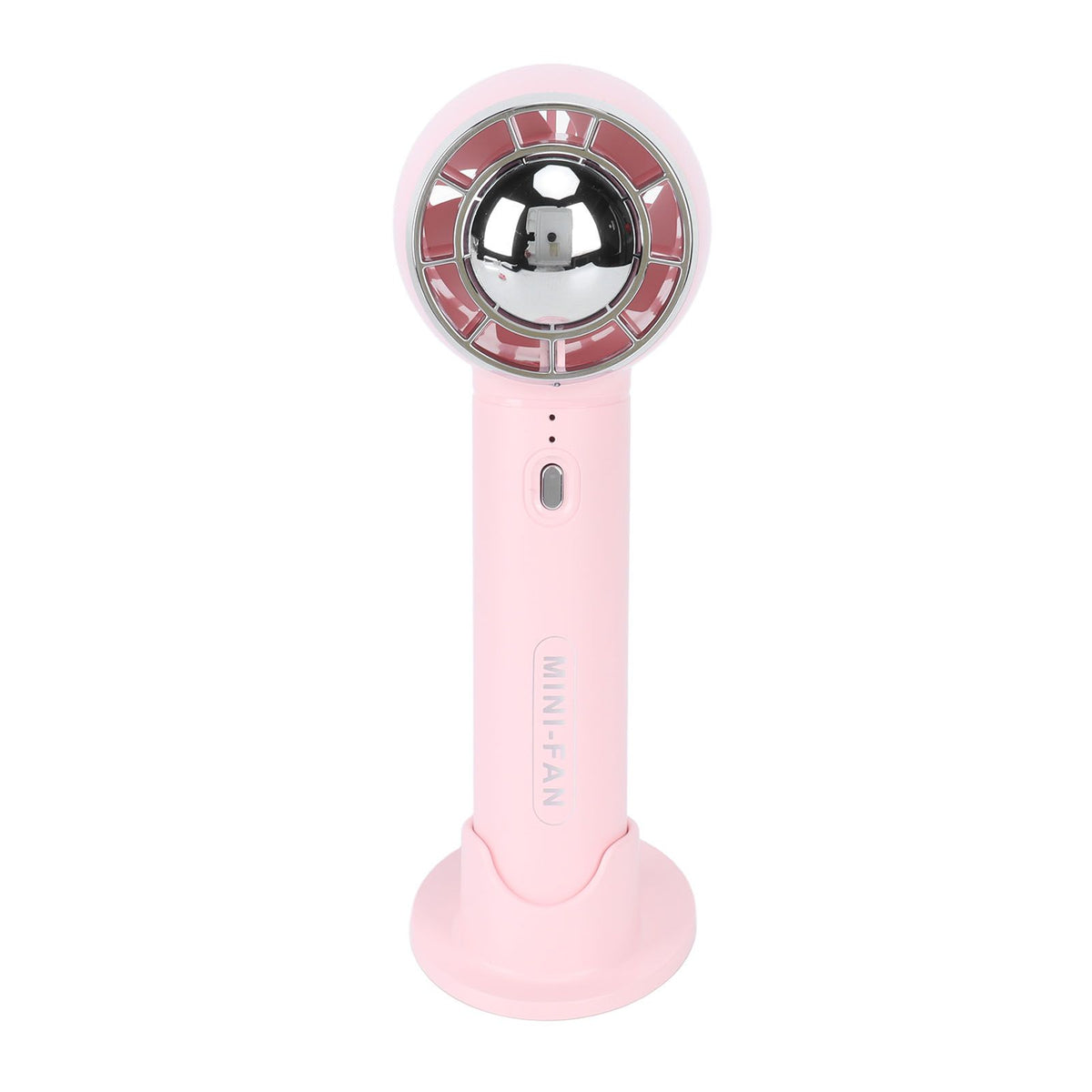 Handheld Fan 3 Speeds USB Charging Strong Wind Lightweight 1200mAh Battery Portable Fan Handheld for Office Travel Pink