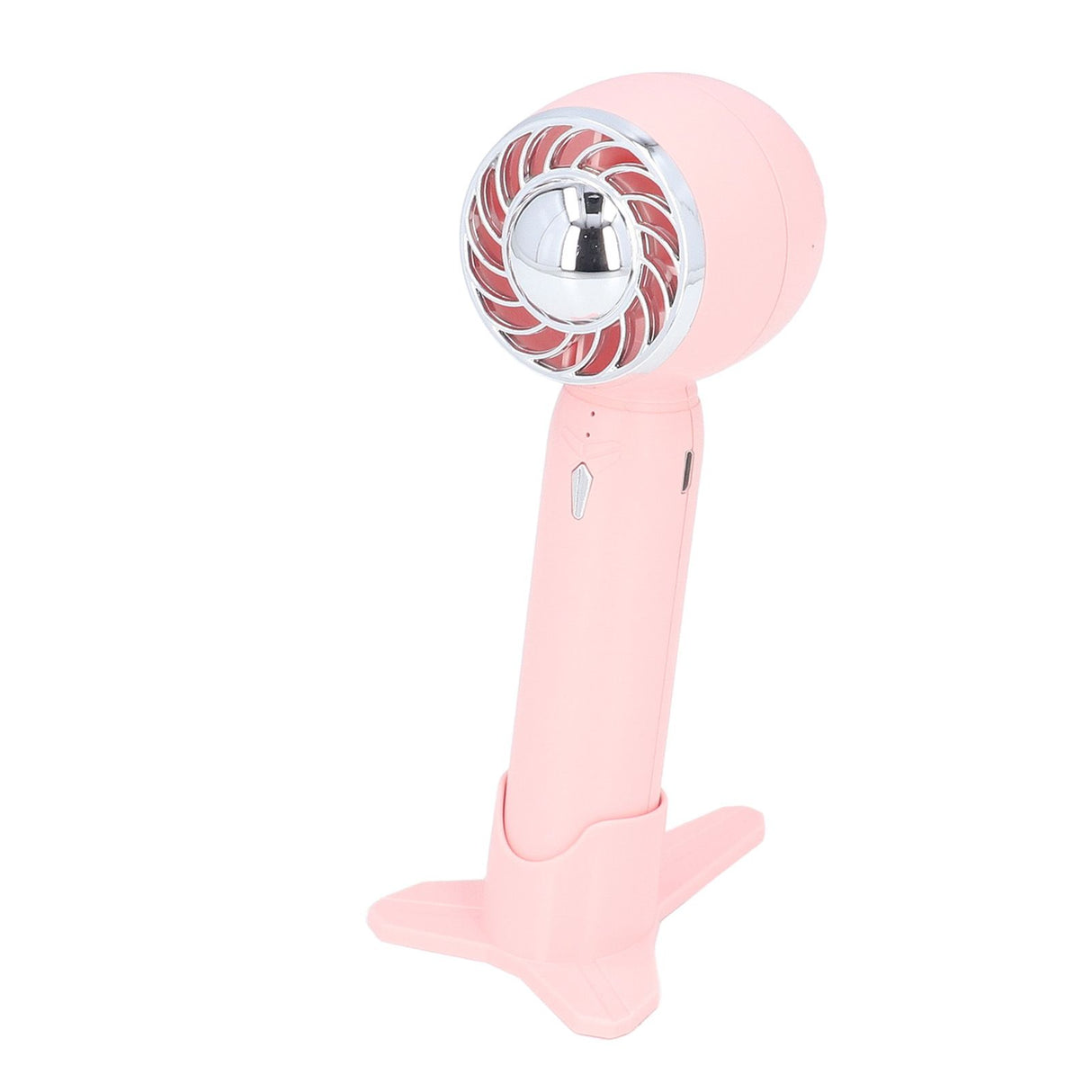 Handheld Fan USB Charging 3 Speeds 2000mAh Mini Portable Desktop Fan for Travel School Office Pink
