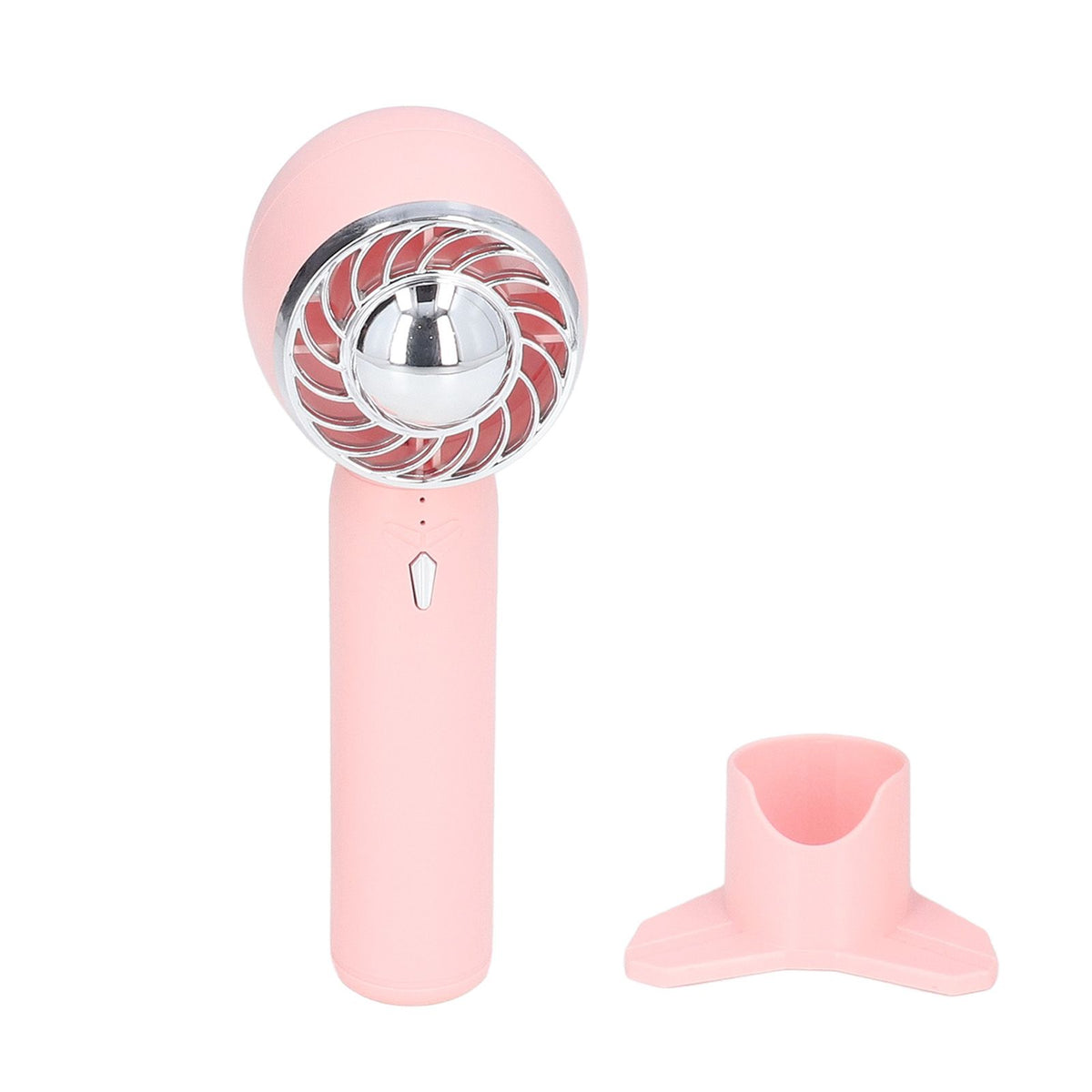 Handheld Fan USB Charging 3 Speeds 2000mAh Mini Portable Desktop Fan for Travel School Office Pink
