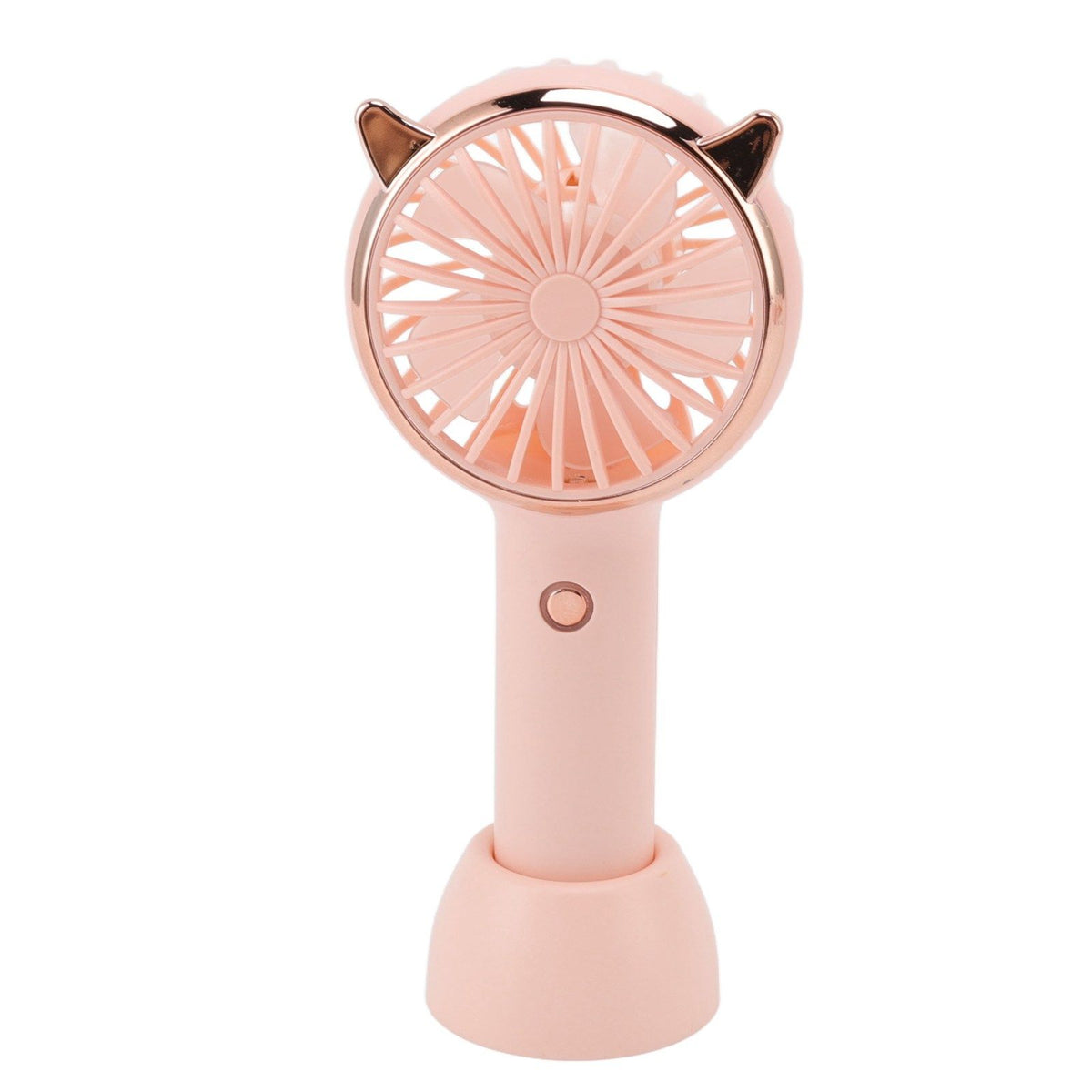 Cat Ears Handheld Fan 3 Levels USB Charging Mini Portable Handheld USB Fan for Outdoor Activities Travelling Pink