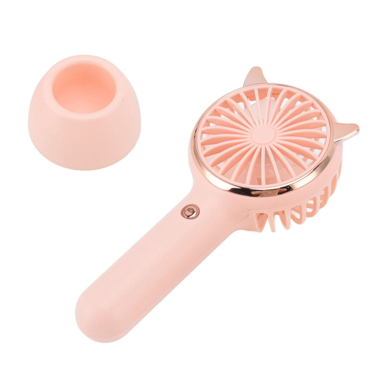 Cat Ears Handheld Fan 3 Levels USB Charging Mini Portable Handheld USB Fan for Outdoor Activities Travelling Pink