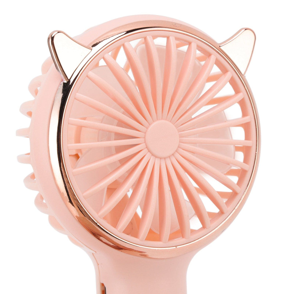 Cat Ears Handheld Fan 3 Levels USB Charging Mini Portable Handheld USB Fan for Outdoor Activities Travelling Pink
