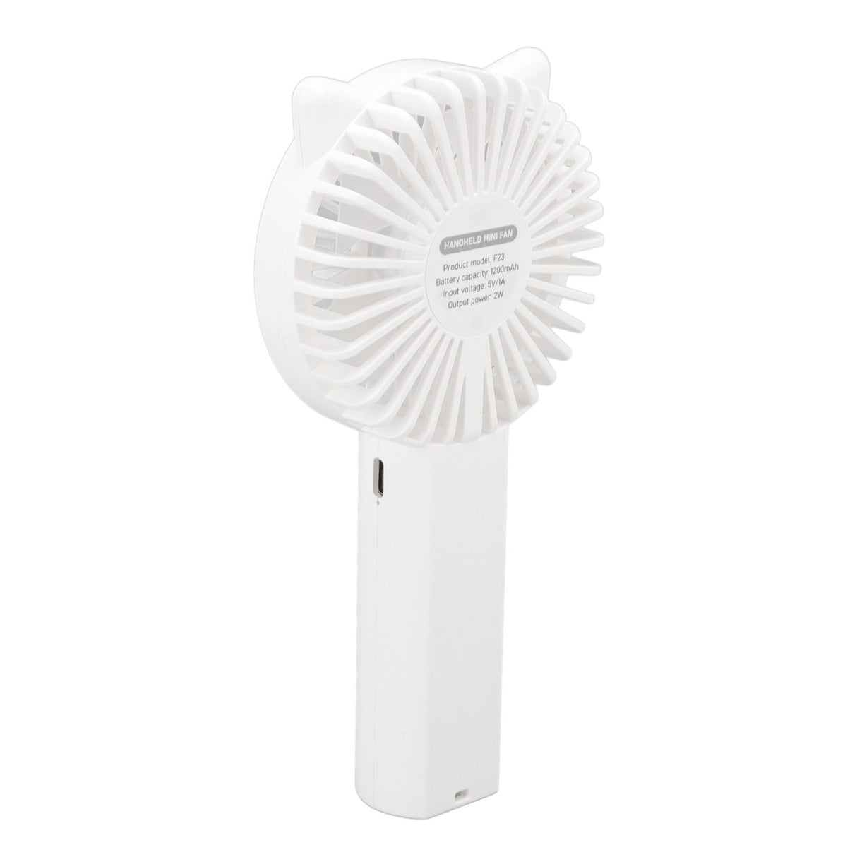Handheld Mini Fan 3 Different Wind Speeds USB Charging Low Noise Small Fan with Light for Office Dormitory Home