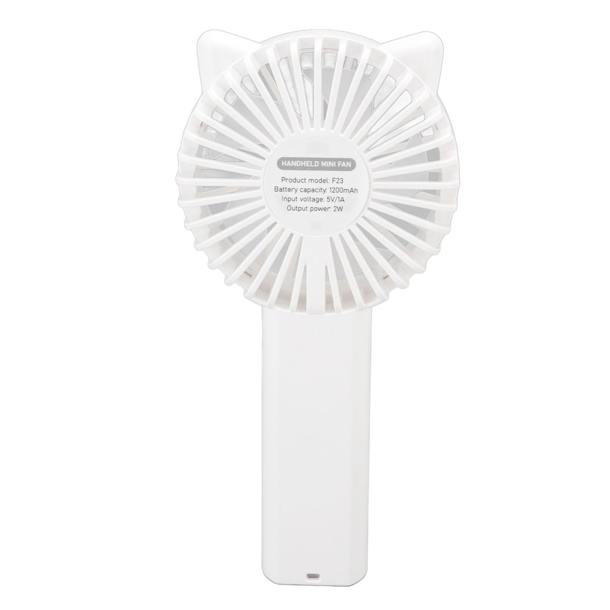 Handheld Mini Fan 3 Different Wind Speeds USB Charging Low Noise Small Fan with Light for Office Dormitory Home