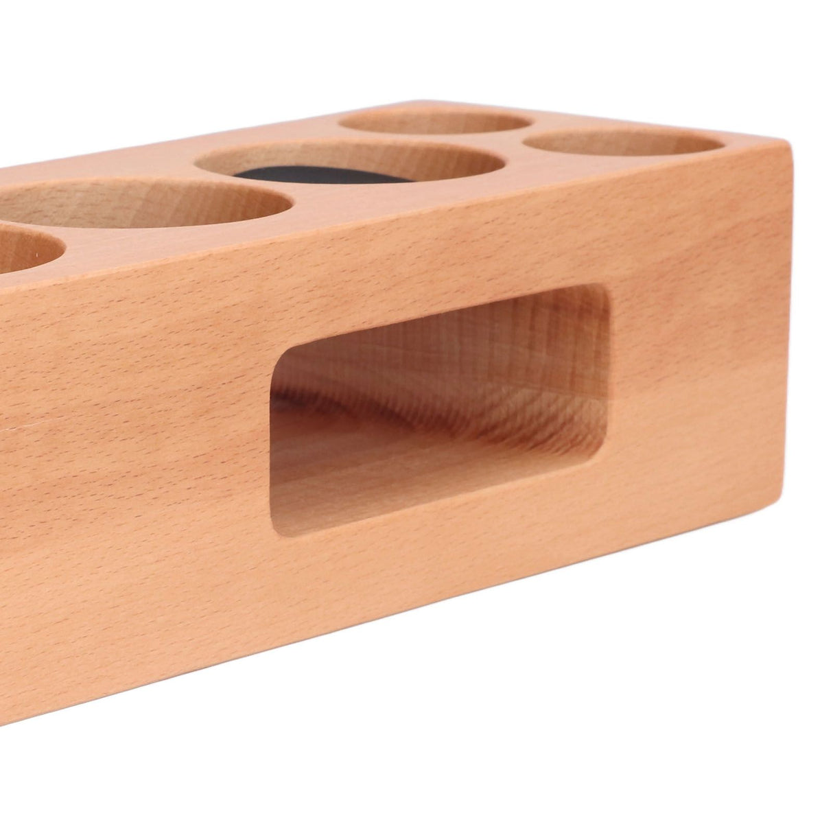 Wood Coffee Filter Tamper Holder Multifunction Wooden Coffee Tamper Mat for 2.3in Coffee Machine Handle Bracket
