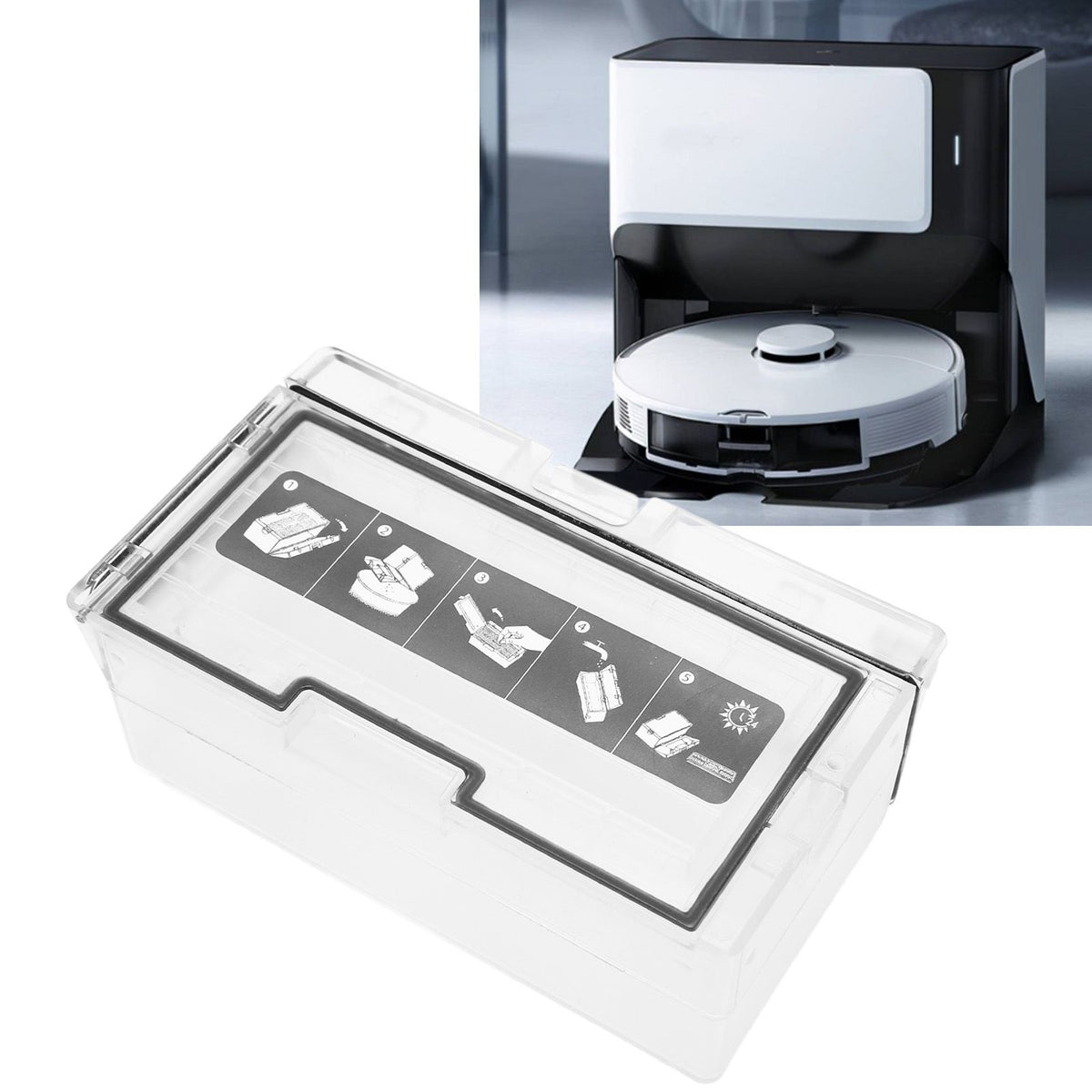 Dust Collection Box for Xiaomi Roborock S7 T7S T7S PLUS G10 Floor Sweeping Robot Trash Collection Box Accessories