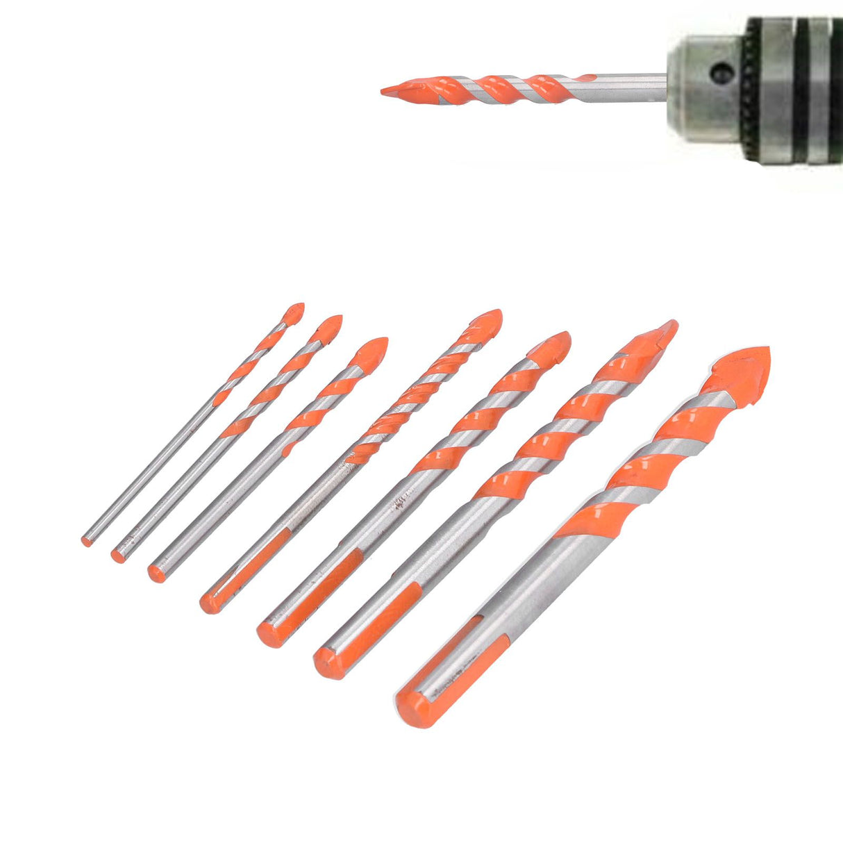 Drill Bits Punching Triangular Drill Bits with Storage Case for Ceramics Marble Wall Openings