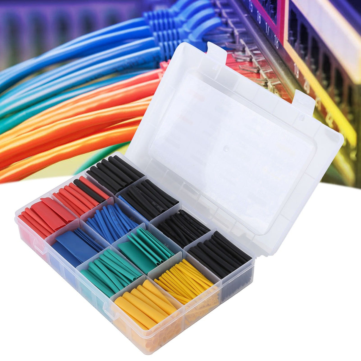 530pcs Heat Shrink Tubing Kit Electrical Colorful Wire Shrink Wrap Tubing Assortment