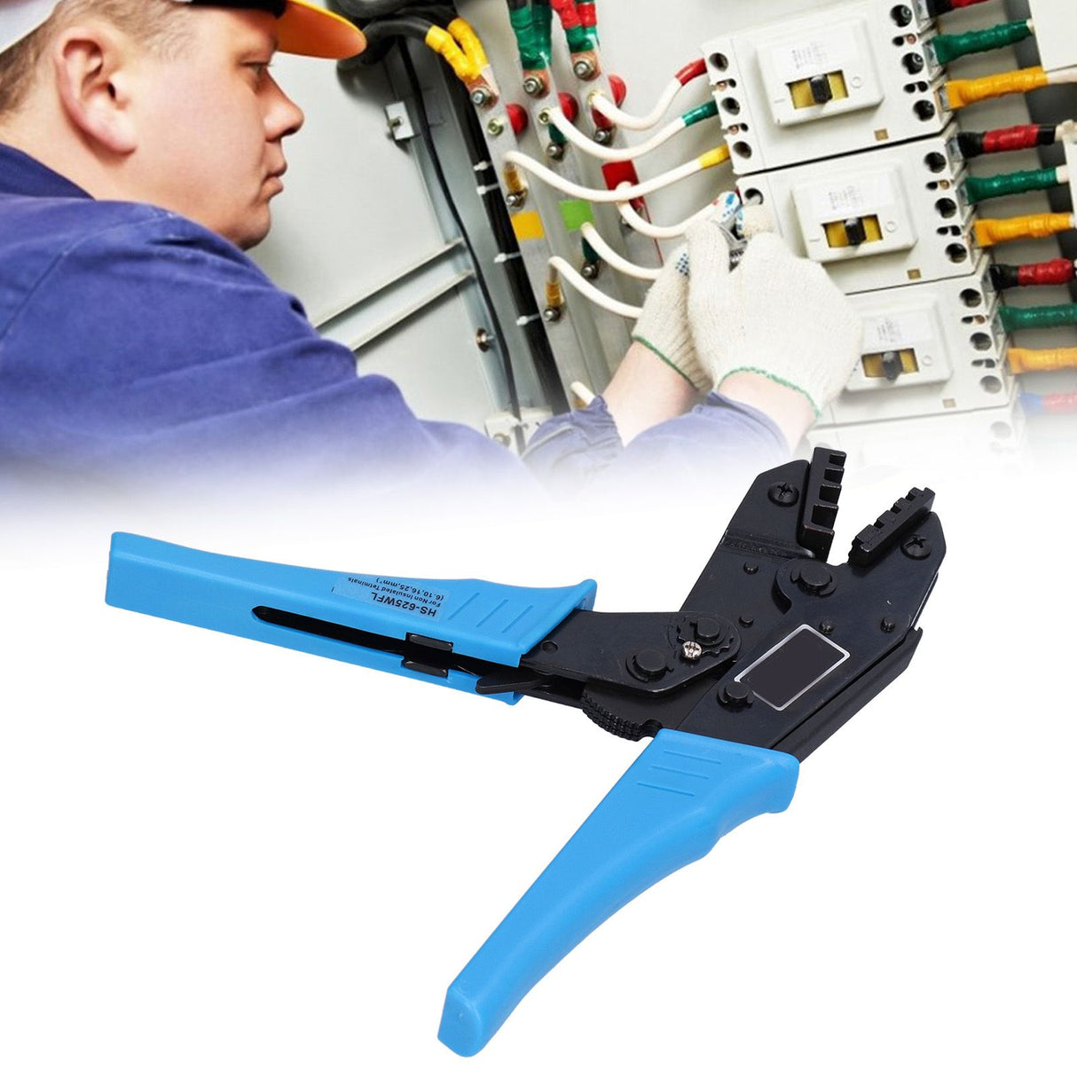 Terminal Crimping Pliers Professional Ratcheting Wire Crimper for Heat Shrink Connectors