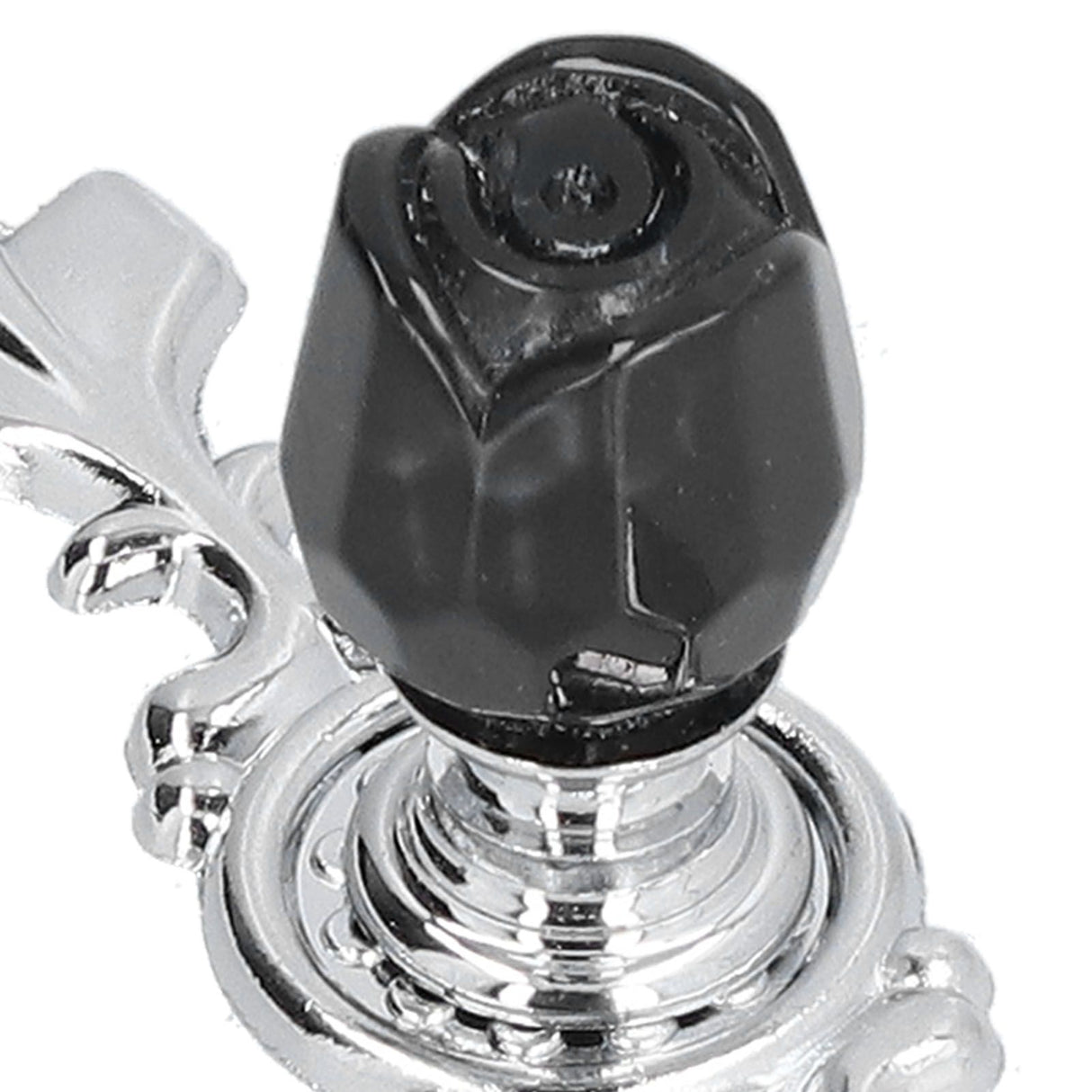 4 Pcs Crystal Handle with Plate European Style Modern Simple Pulls Handles for Drawer Dreser CabinetsBlack