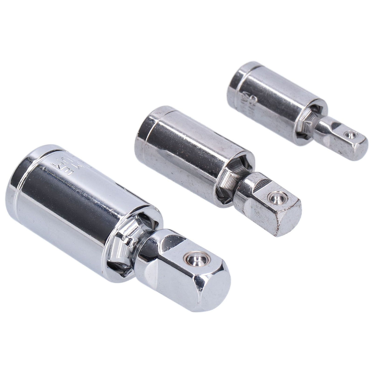 3pcs Universal Joint Socket Adapter 1/2 3/8 1/4 Chrome Vanadium Steel Conversion Tool for Ratchet Wrench