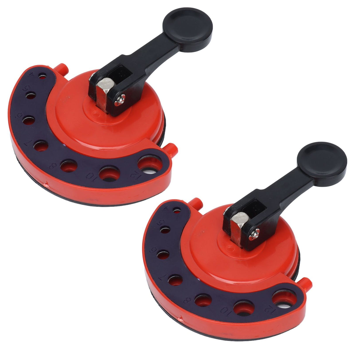 2Pcs Hole Saw Guide Adjustable Multifunctional Easy Operation Premium ABS Rubber Tile Glass Hole Saw Bit Guide
