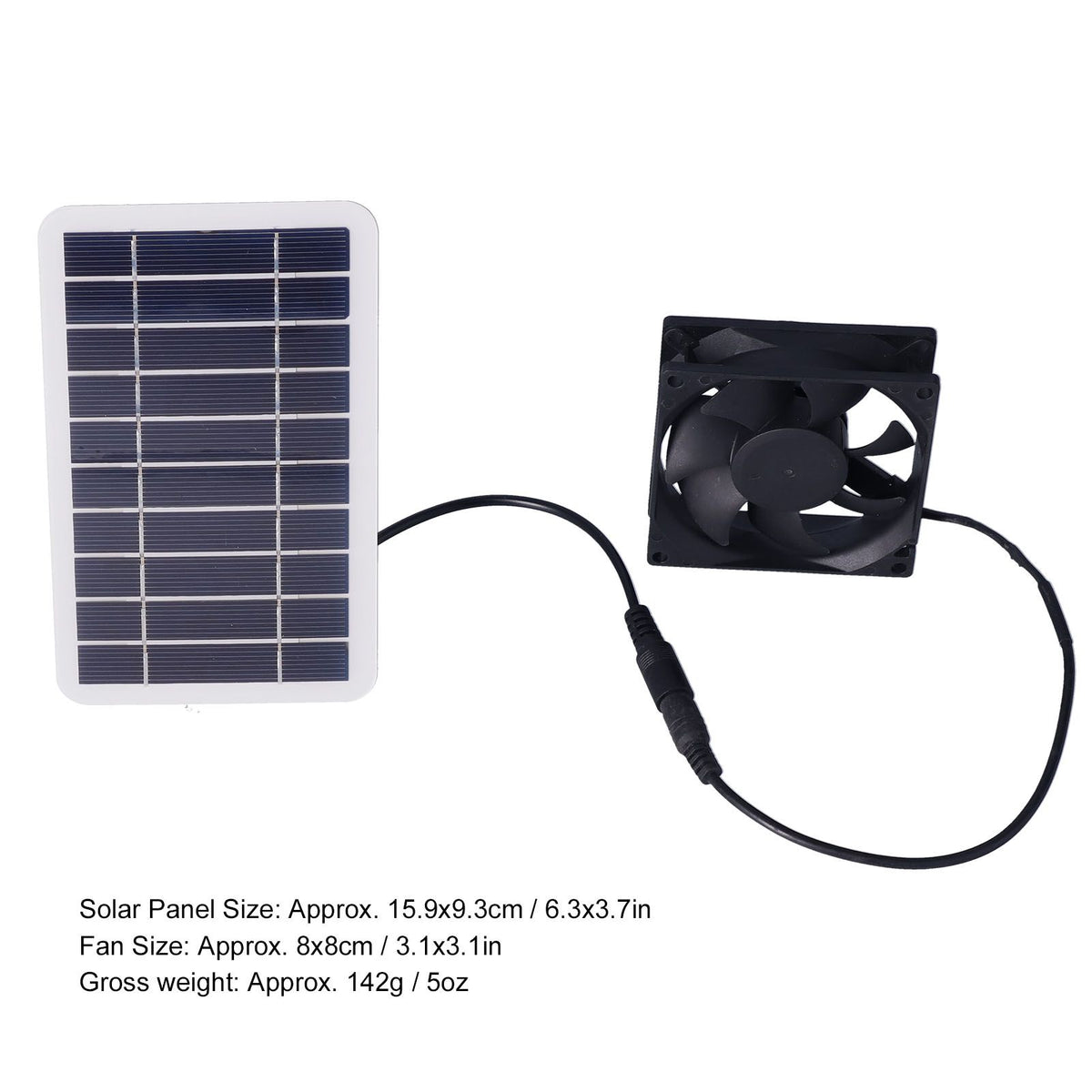 2.5W Solar Panel Fan Solar Pet Exhaust Air Flowing Fan for Outdoor Breeding Planting