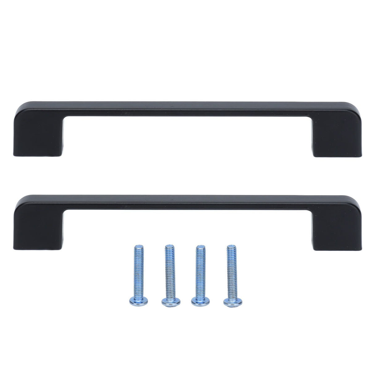 2pcs Cabinet Pulls Black Zinc Alloy Kitchen Drawer Handles with Screws for Drawer Wardrobe Cupboard Door