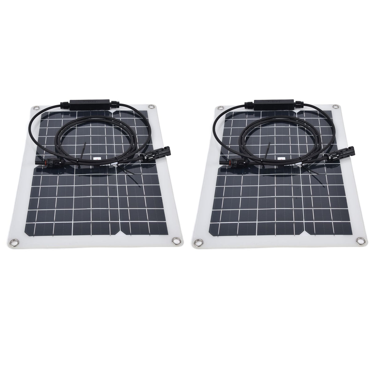 2 Pcs Solar Panels Kit 15W Portable Monocrystalline Solar Panel Charger for Outdoor Boat Caravan RV Charging
