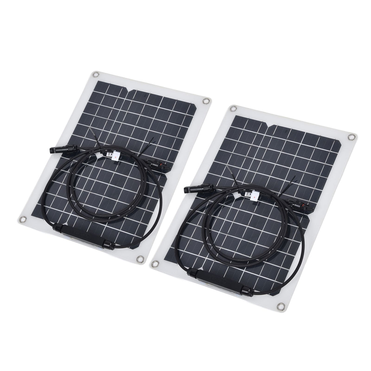 2 Pcs Solar Panels Kit 15W Portable Monocrystalline Solar Panel Charger for Outdoor Boat Caravan RV Charging