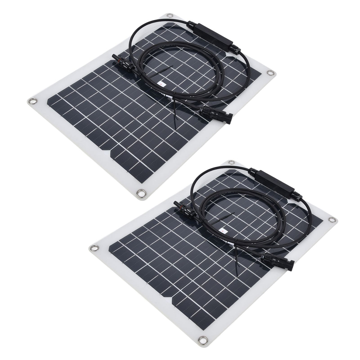 2 Pcs Solar Panels Kit 15W Portable Monocrystalline Solar Panel Charger for Outdoor Boat Caravan RV Charging