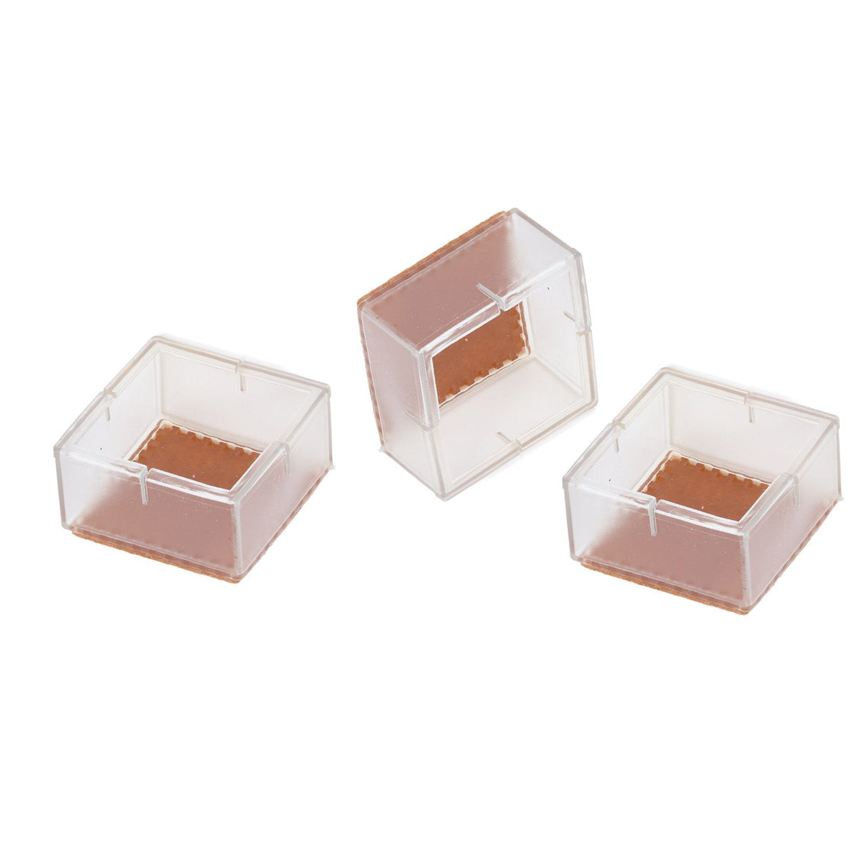 8pcs/set Silicone Chair Caps Table Foot Pads Anti Slip Transparent Square Leg Protection Cover