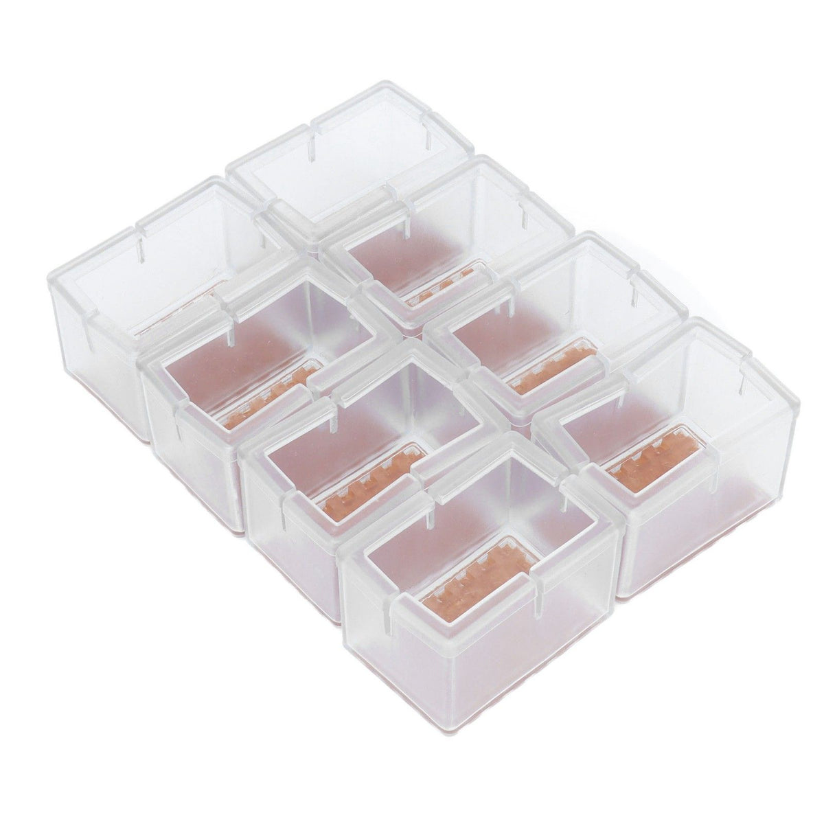 16pcs Square Silicone Chair Leg Protectors Elastic Good Mute Effect Furniture Leg Cover for Hardwood Floors
