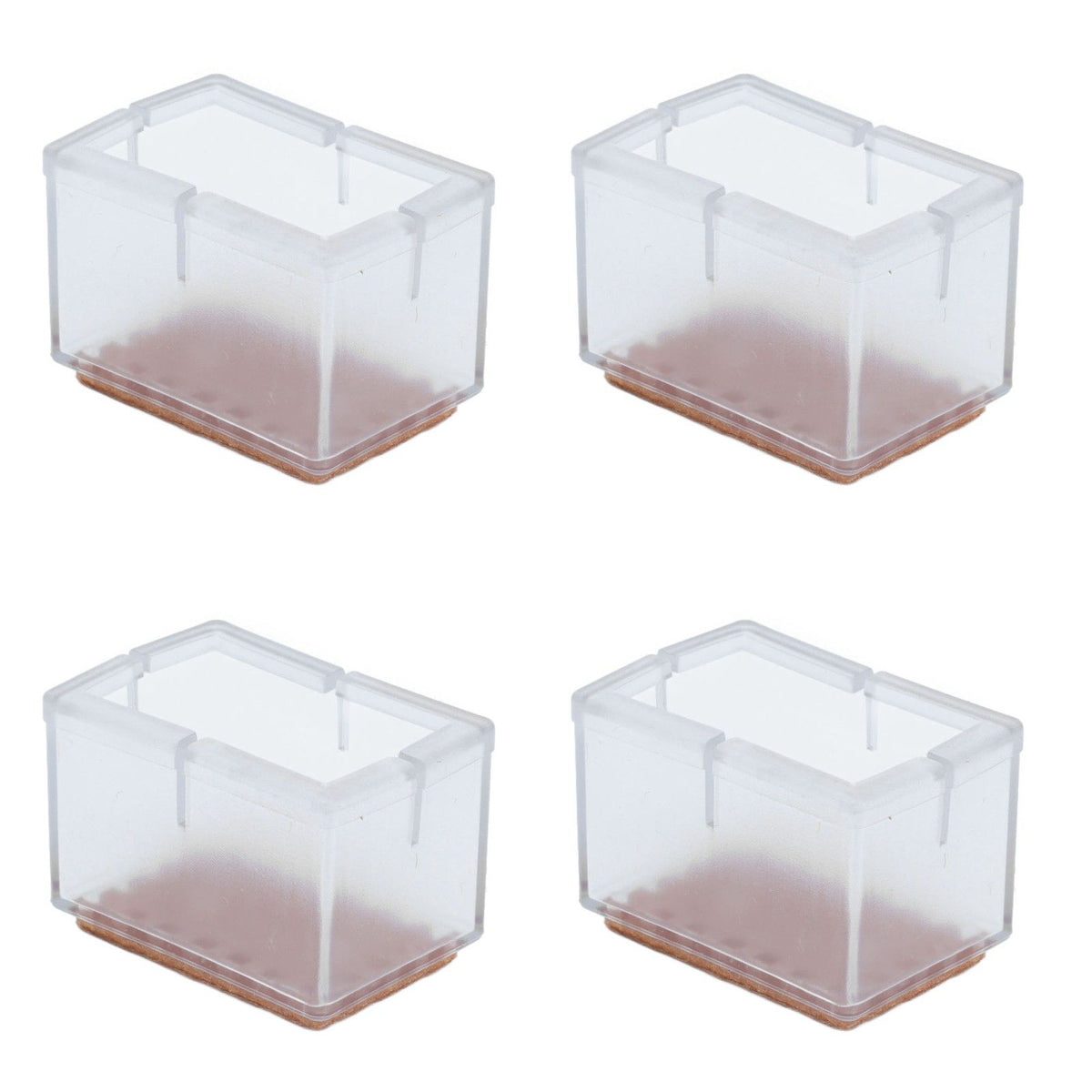16pcs Square Silicone Chair Leg Protectors Elastic Good Mute Effect Furniture Leg Cover for Hardwood Floors
