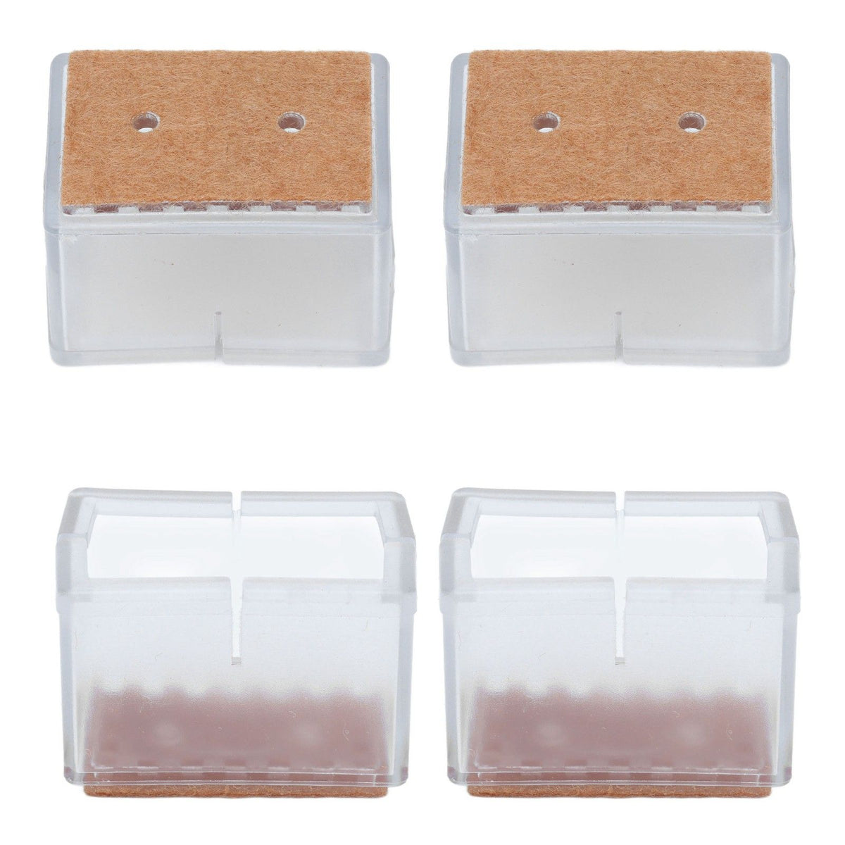16pcs Square Silicone Chair Leg Protectors Elastic Good Mute Effect Furniture Leg Cover for Hardwood Floors