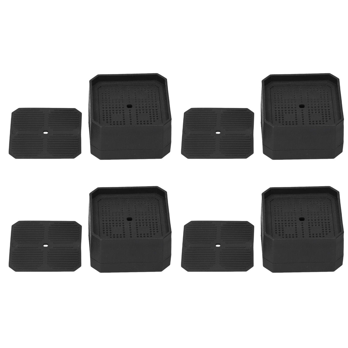 4Set Square Furniture Leg Pad Rubber Non Slip Table Chair Refrigerator Feet Protectors Noise Reduction