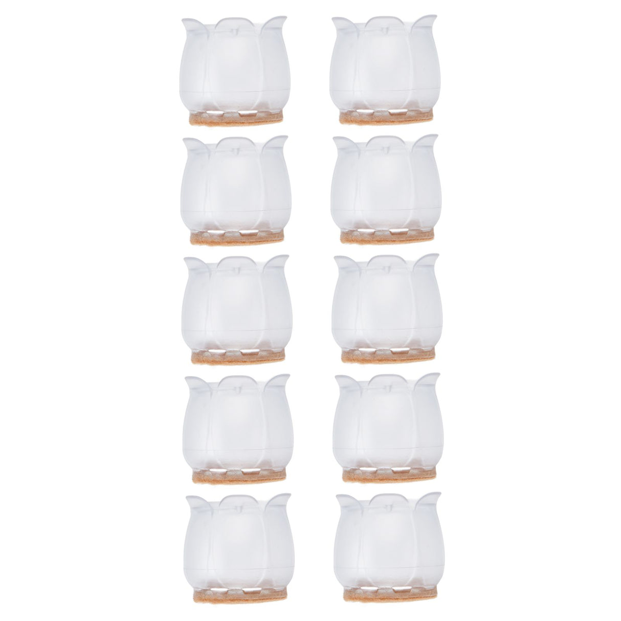 10PCS Chair Leg Floor Protector Office Table Leg Cover Anti Slip Rubber Felt Furniture Leg CoverS