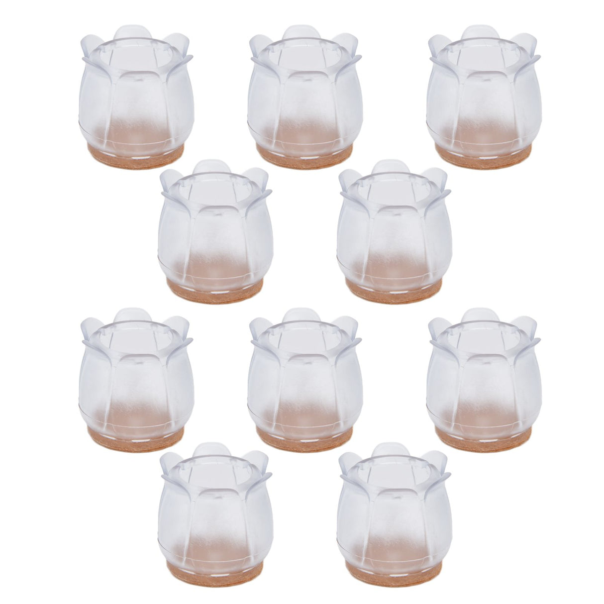 10PCS Chair Leg Floor Protector Office Table Leg Cover Anti Slip Rubber Felt Furniture Leg CoverS