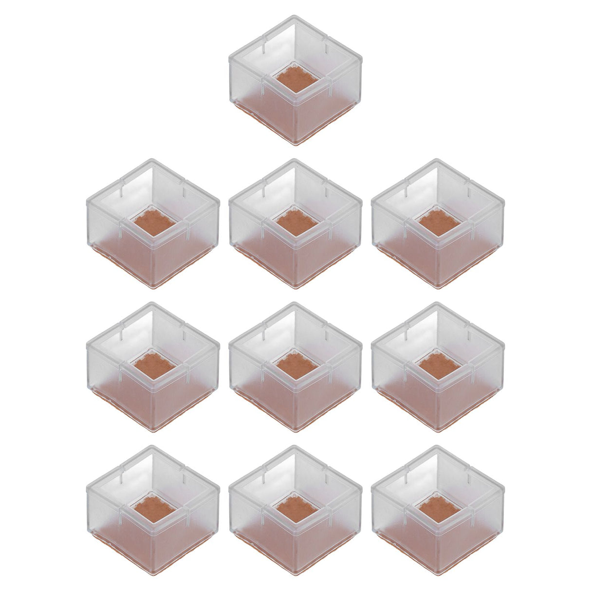 10PCS Chair Leg Floor Protector Rubber Felt Table Leg Cover Anti Slip Furniture Leg Protector for Office Home