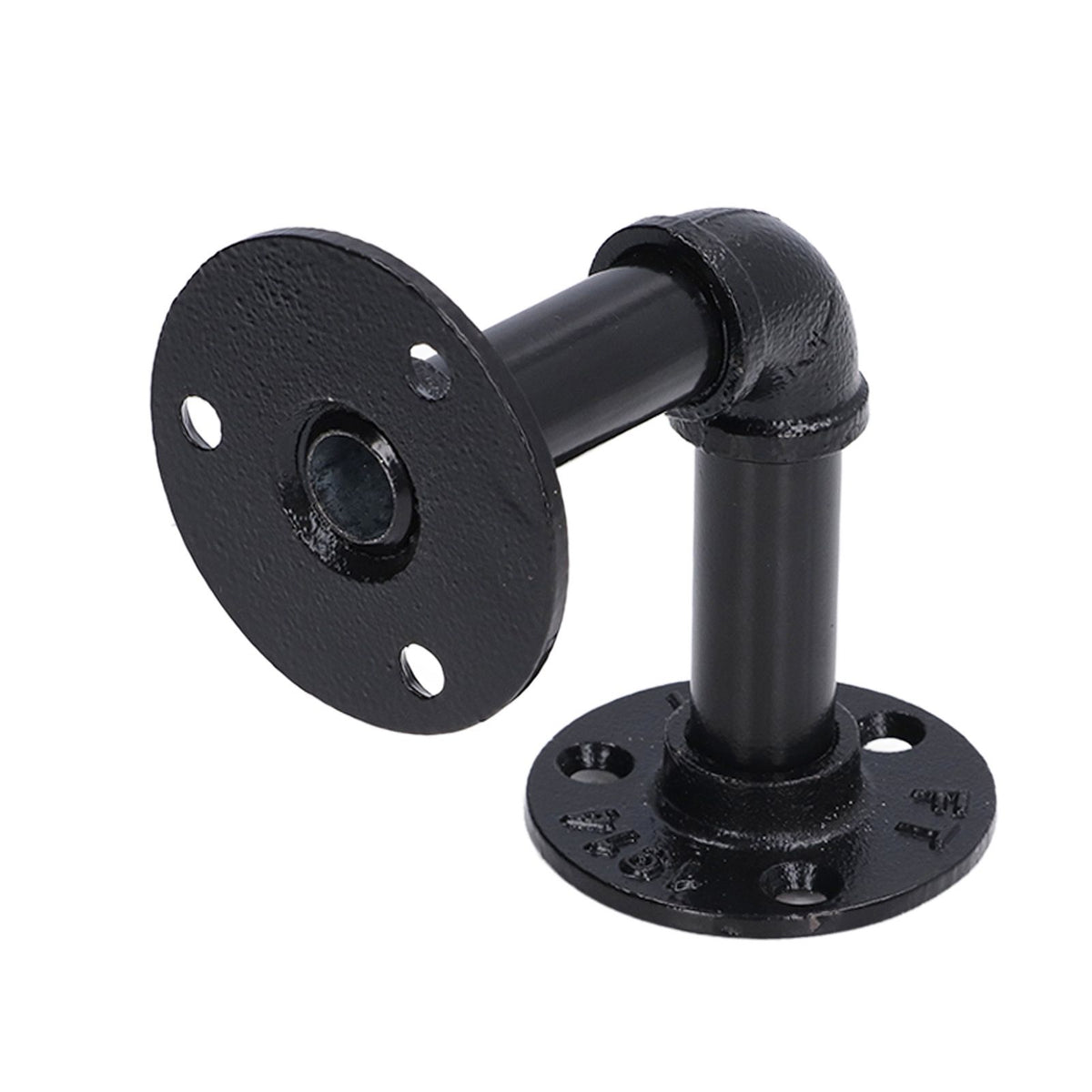 Pipe Shelf Brackets Iron Black Retro Wall Mounted Clapboard Support Frame Racks Set